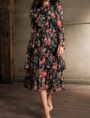 Rochie medie Anewsta, floral print