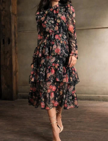 Rochie medie Anewsta, floral print