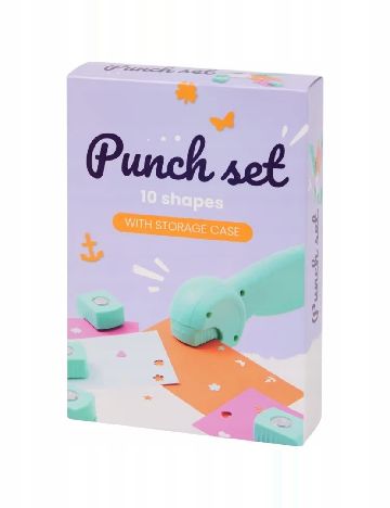 Set perforatoare, 10 forme ACTION, verde