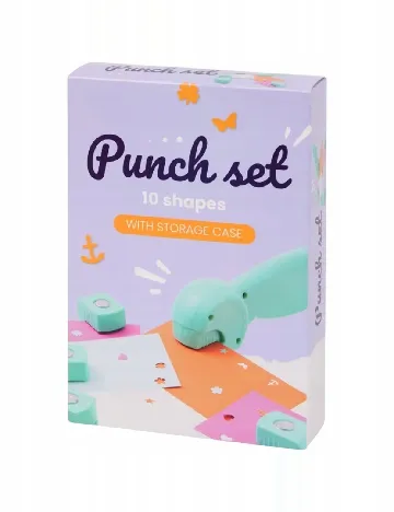 Set perforatoare, 10 forme ACTION, verde