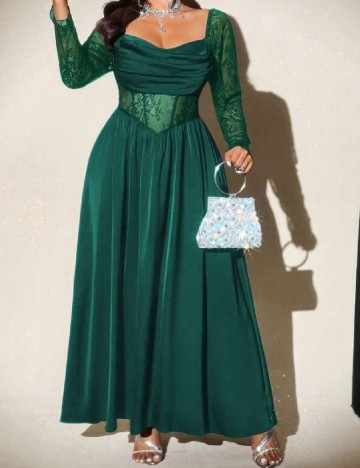 Rochie lunga SHEIN CURVE, verde