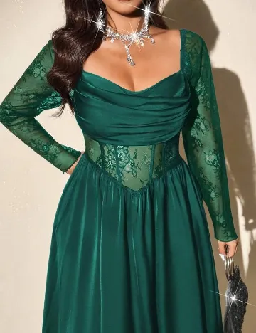Rochie lunga SHEIN CURVE, verde