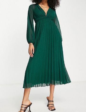 Rochie medie ASOS, verde