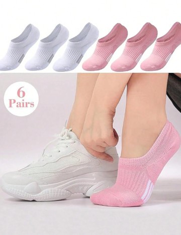 Set sosete 6 perechi SHEIN, roz/alb