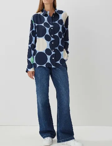 Camasa Oversize Someday, bleumarin