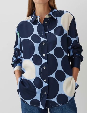 Camasa Oversize Someday, bleumarin