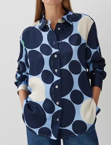 Camasa Oversize Someday, bleumarin