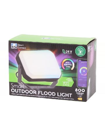 Lampa exterior Smart Connect, reflector RGB + alb cald LSC, negru