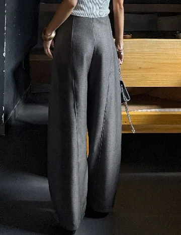 Pantaloni Dazy, gri inchis