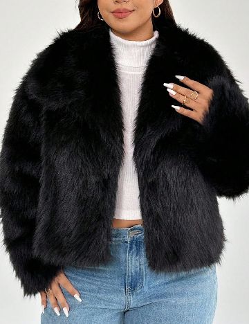 Jacheta SHEIN CURVE, negru