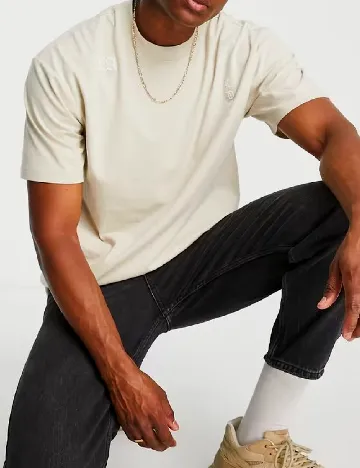 Tricou Oversize Topman, bej