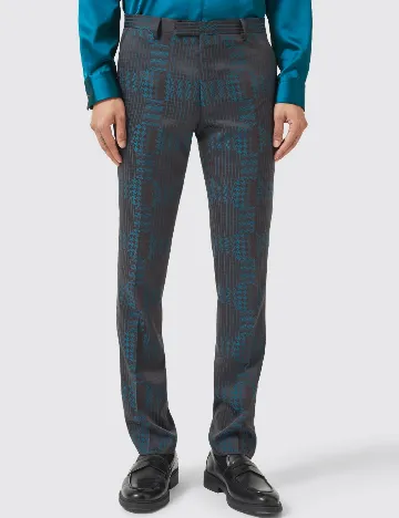 Pantaloni TWISTED TAILOR, negru/albastru