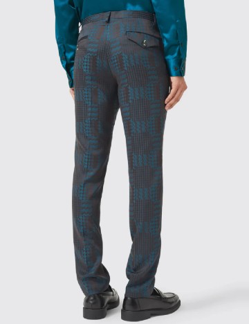 Pantaloni TWISTED TAILOR, negru/albastru