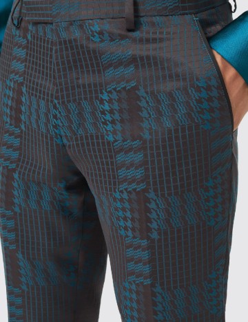 Pantaloni TWISTED TAILOR, negru/albastru