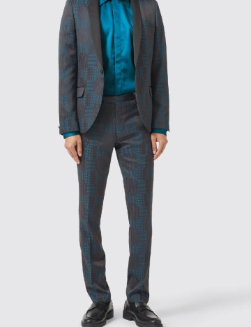 Pantaloni TWISTED TAILOR, negru/albastru