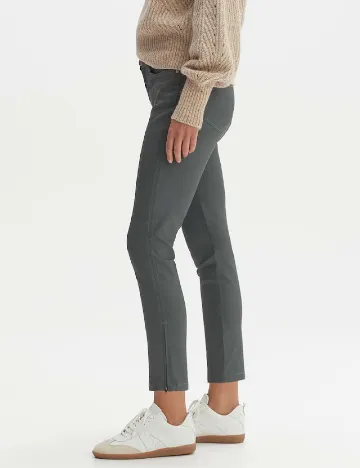 Pantaloni imitatie de piele Opus, gri