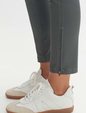 Pantaloni imitatie de piele Opus, gri