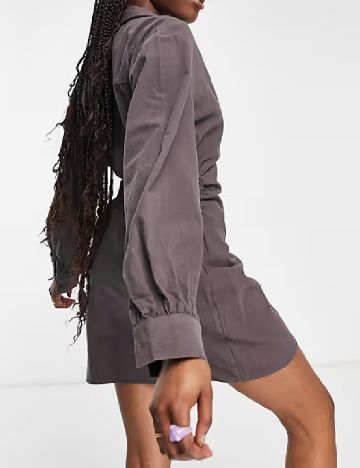 Rochie scurta Lola May, gri