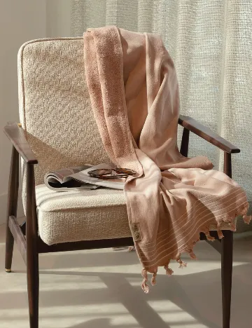 Prosop de hamam din bumbac, 200 x 200 cm Walra, roz