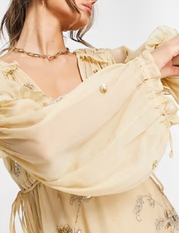 Rochie medie ASOS, bej