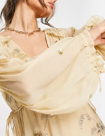Rochie medie ASOS, bej