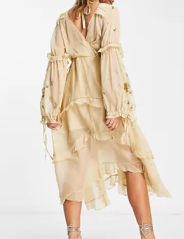 Rochie medie ASOS, bej