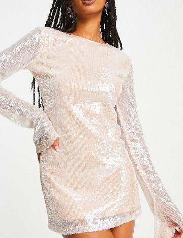 Rochie scurta KYO, crem