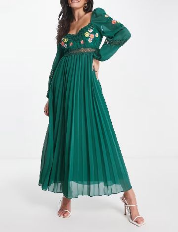 Rochie lunga ASOS, verde