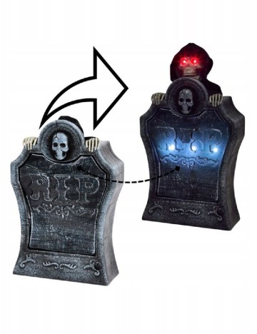 Piatră funerară de Halloween ACTION, gri