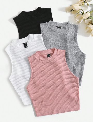 Set topuri 4 bucati SHEIN, mix culori