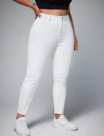 Blugi SHEIN CURVE, alb