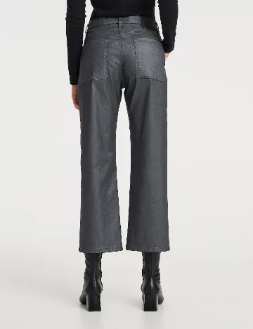 Pantaloni Opus, gri inchis