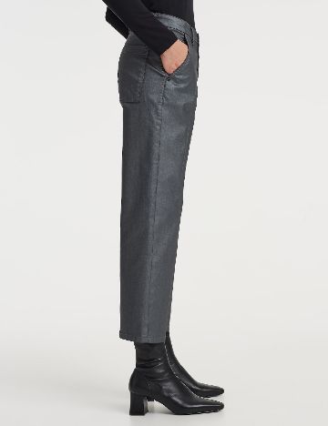 Pantaloni Opus, gri inchis