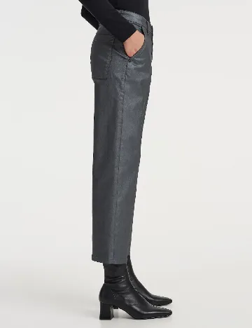 Pantaloni Opus, gri inchis