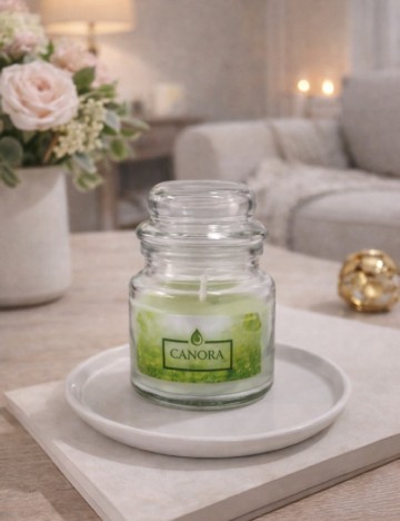 Lumânare parfumată  „Gazon proaspăt” CANDRA, verde