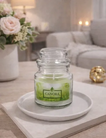 Lumânare parfumată  „Gazon proaspăt” CANDRA, verde