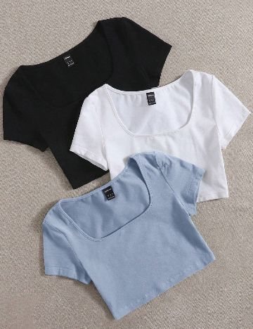 Set topuri 3 bucati SHEIN, mix culori