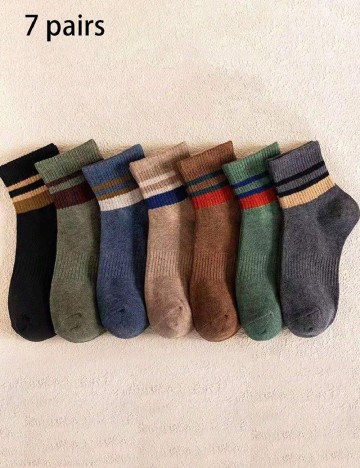 Set sosete 7 perechi SHEIN, mix culori