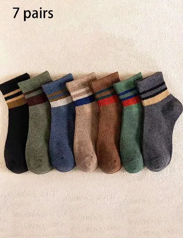 Set sosete 7 perechi SHEIN, mix culori