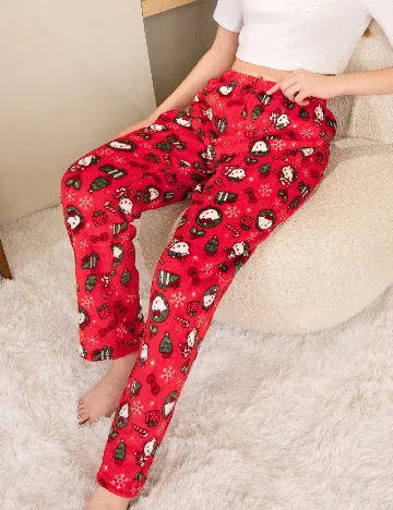 Pantaloni de pijama SHEIN, rosu