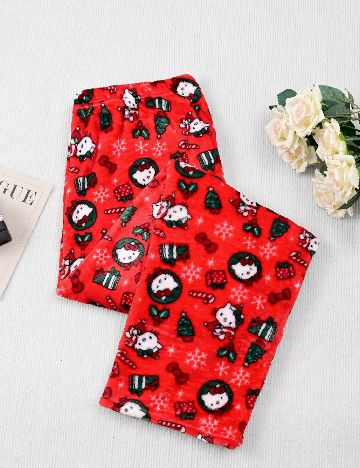 Pantaloni de pijama SHEIN, rosu