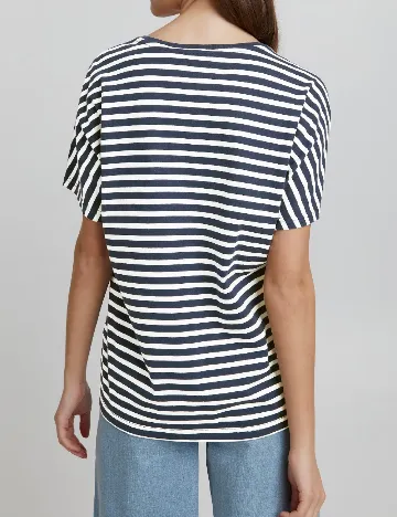 Tricou Oxmo, alb/bleumarin