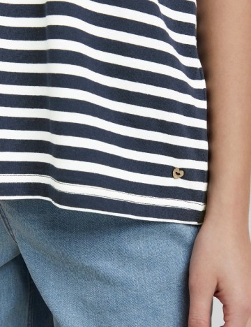 Tricou Oxmo, alb/bleumarin