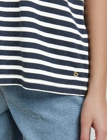 Tricou Oxmo, alb/bleumarin