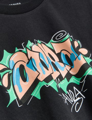 Tricou Reserved, negru