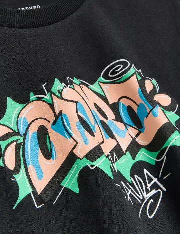 Tricou Reserved, negru