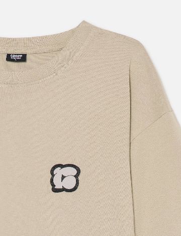 Tricou CROPP, bej