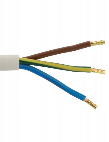 Cablu de alimentare cu ștecher 3 x 1.5 mmp, 2.5 m Pro-Max, alb