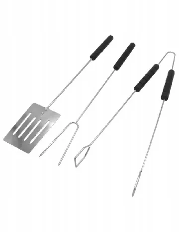 Set ustensile gratar 3 bucati, gri