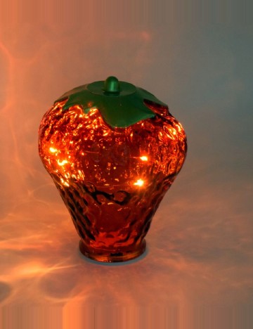 Lampă LED din sticlă, rosu